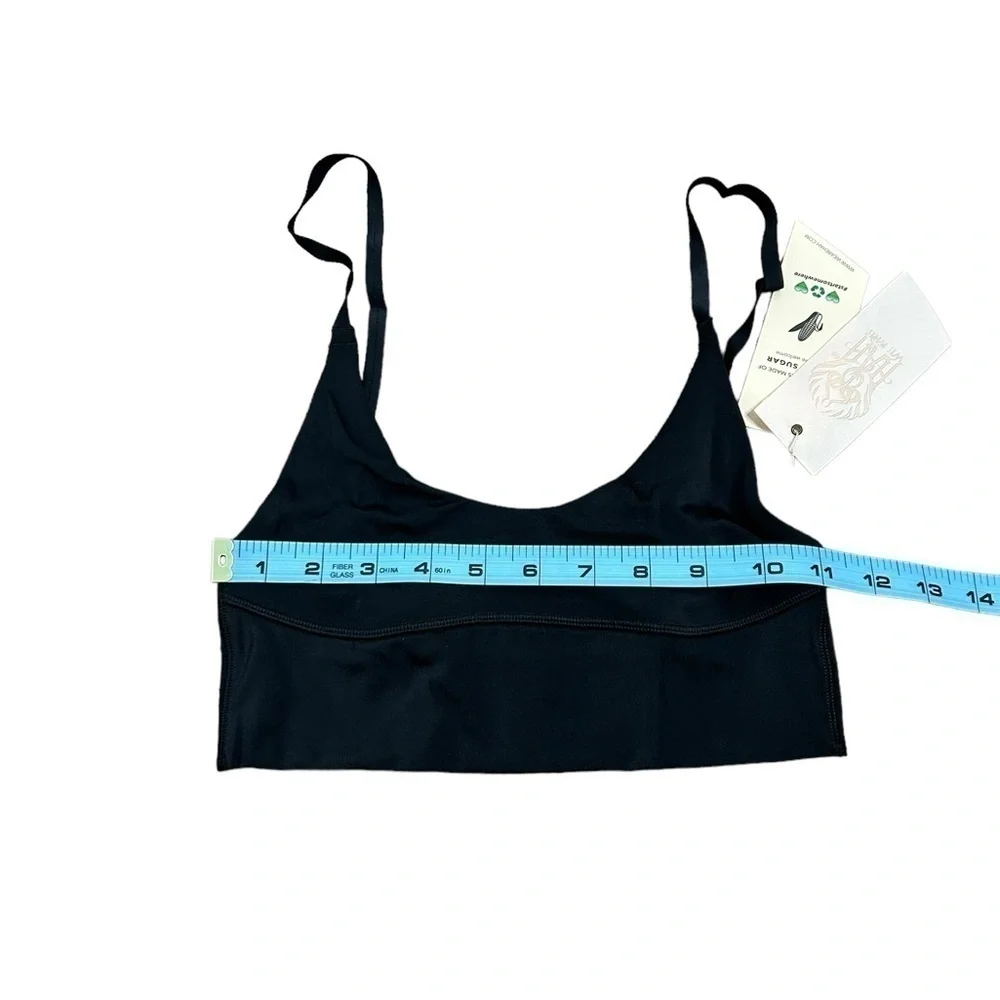 We are HAH | Free People Scoop Neck Cami BrHAH Bralette Black Noir Size XS NWT